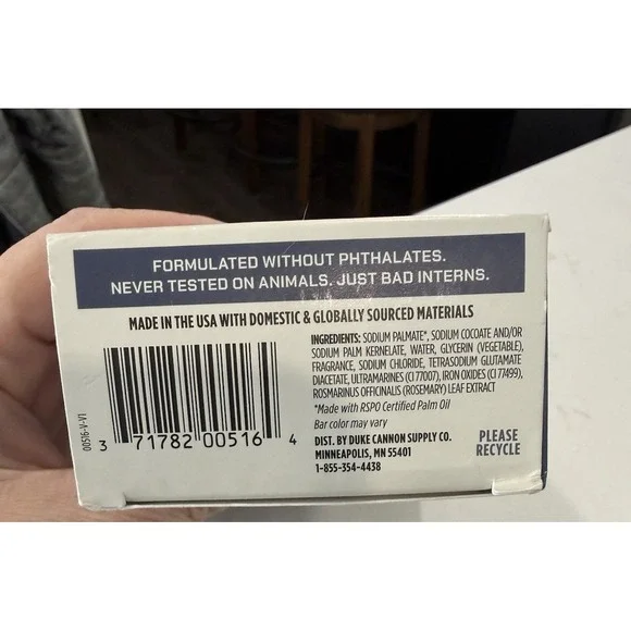 Duke Cannon Midnight Swim Brick‎ Soap 10 oz Bar Made in the USA New - Picture 2 of 5